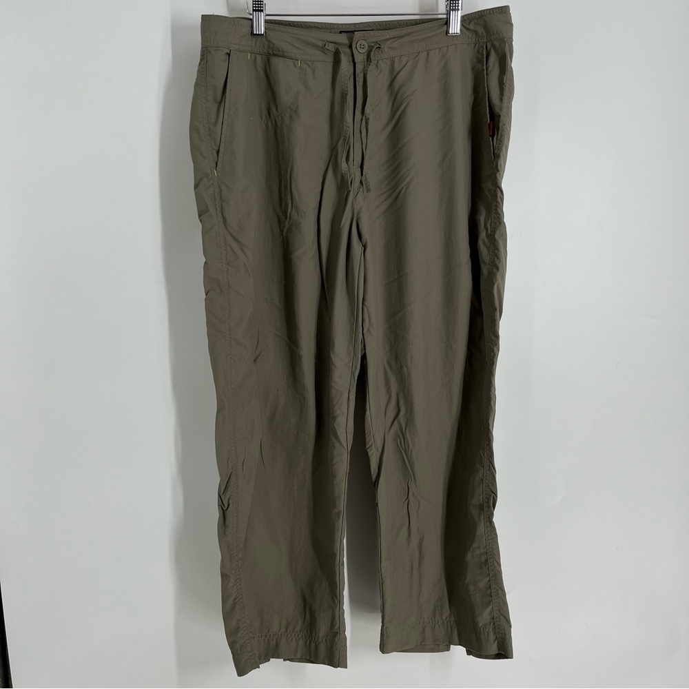 REI 16 Nylon Lightweight Cropped Pants Green straight leg hiking 0510
